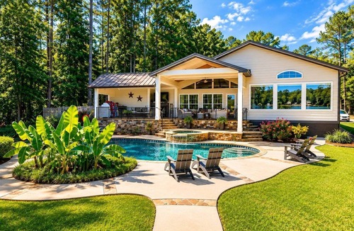 Misty River House | Lakefront Home on Lake Oconee with Salt Water Pool and Hot Tub