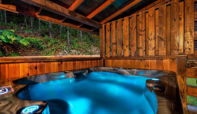 Couples Cabin - Private Hot Tub - 1 Mile to Parkway