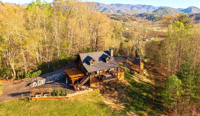 Fainting Goats! & Epic Views- Luxe Mountaintop Cabin near Asheville, NC