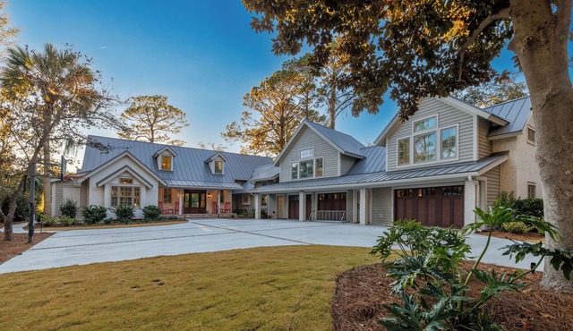 Just Renovated! Spacious Sea Pines home near beach with private salt water dock